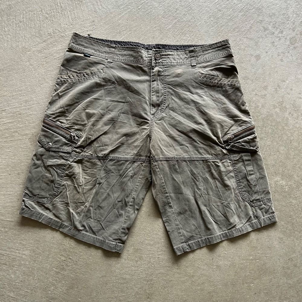Kuhl Shorts Mens Size 40 Brown Vintage Patina Dye Hiking Outdoor Trail Cargo
